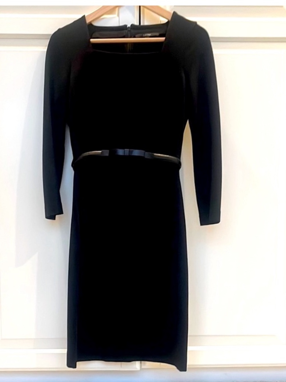 Gucci black long sleeve sheath dress